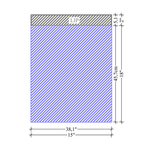 100 % recyklovaná šedá  plastová obálka 15x18"/38.1x45.7cm (REF: SRM07).