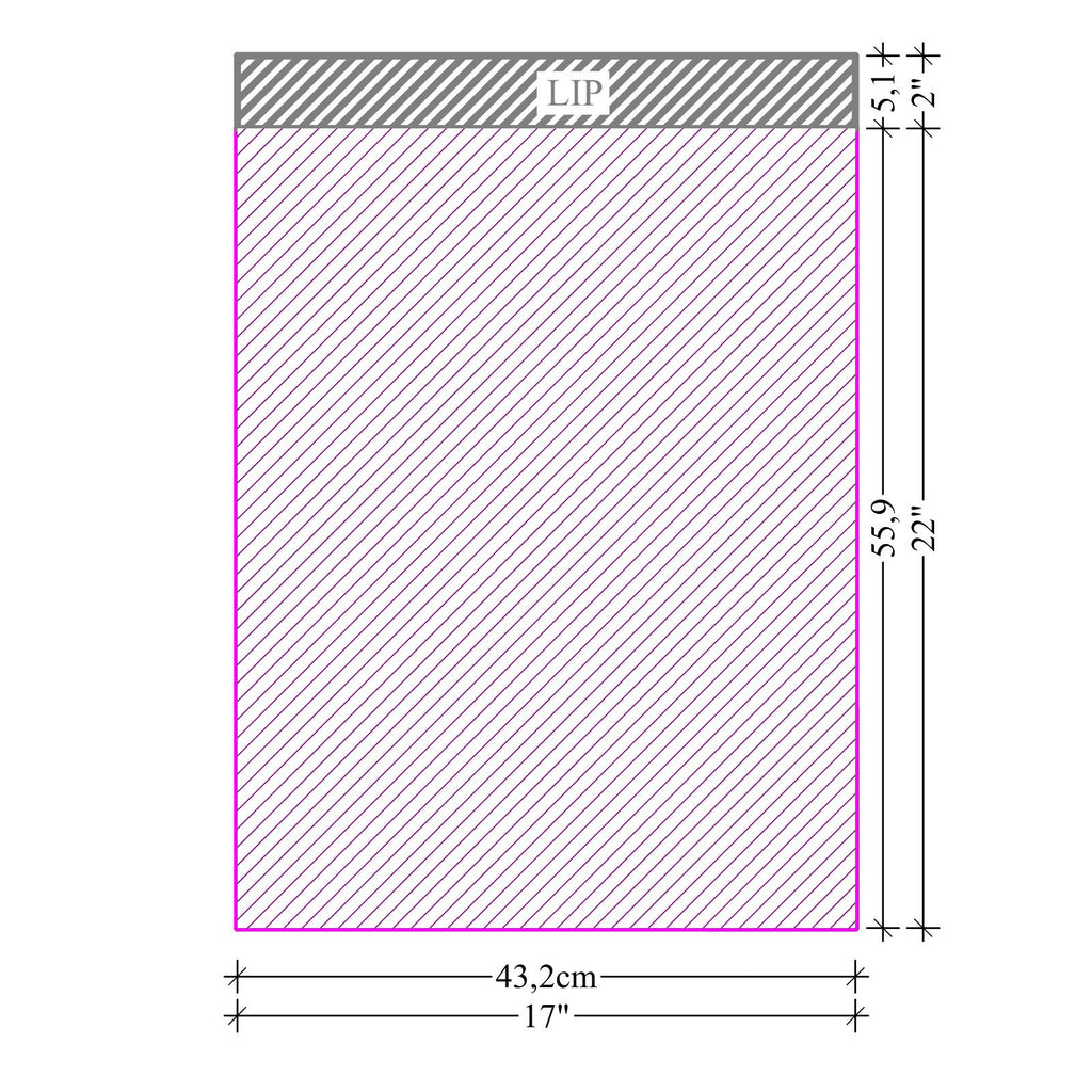 100 % recyklovaná šedá  plastová obálka 17x22"/43.2x55.9cm (REF: SRM08).