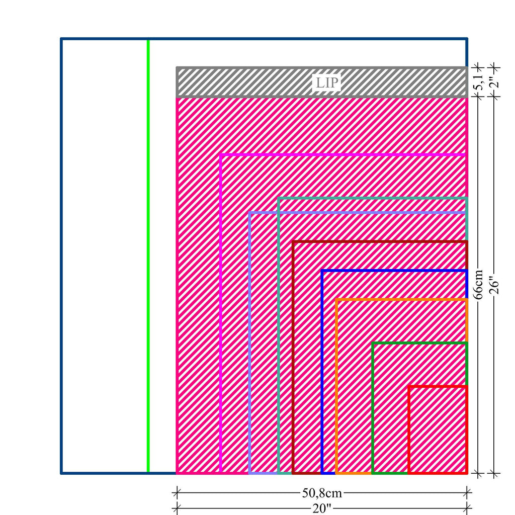 100 % recyklovaná šedá  plastová obálka 20x26"/50.8x66.0cm (REF: SRM09).