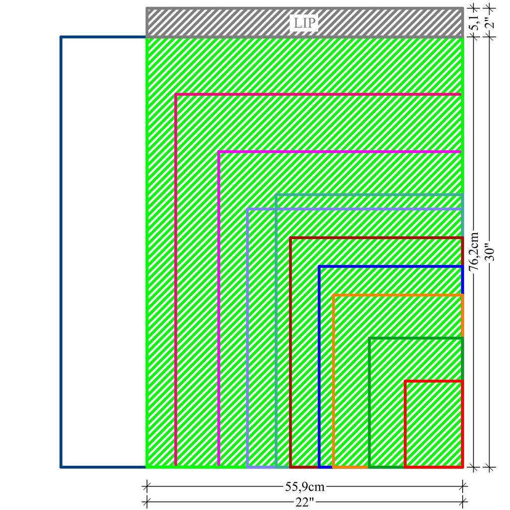 100 % recyklovaná šedá  plastová obálka 22x30"/55.9x76.2cm (REF: SRM10).