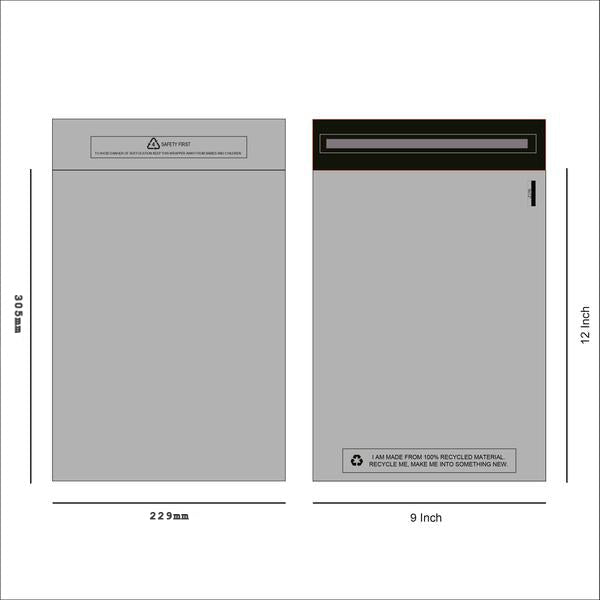 Poštovní recyklovaná plastová obálka s klopou  22.9x30.5cm