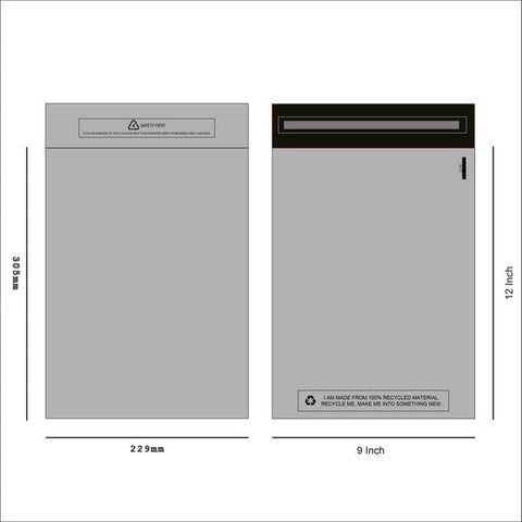 Poštovní recyklovaná plastová obálka s klopou  22.9x30.5cm