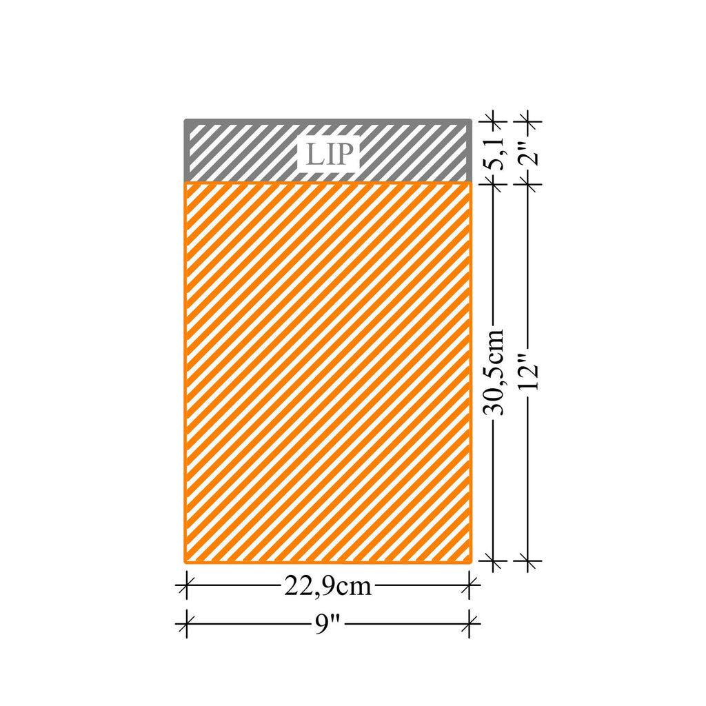 100 % recyklovaná šedá plastová obálka 9x12″/22.9x30.5cm (REF:SRM03).
