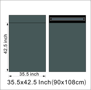 100 % recyklovaná šedá  plastová obálka 35.5x42.5"/90.2x108.0cm (REF: SRM13).