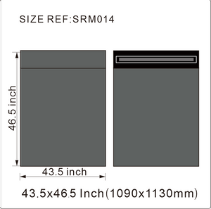 100 % recyklovaná šedá plastová obálka 43.5x46.5"/110.5x118.1cm (REF: SRM14).