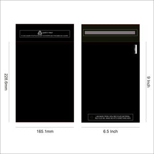 Black Recycled Mail Bag<br>(6.5x9 inch/16.5x22.9cm),SR Mailing,Mailing Bags.