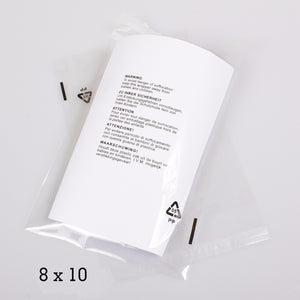 8x10" CPP Transparent Packaging Bag with  Warning Labels Printed,SR Mailing,Transparent Bags.