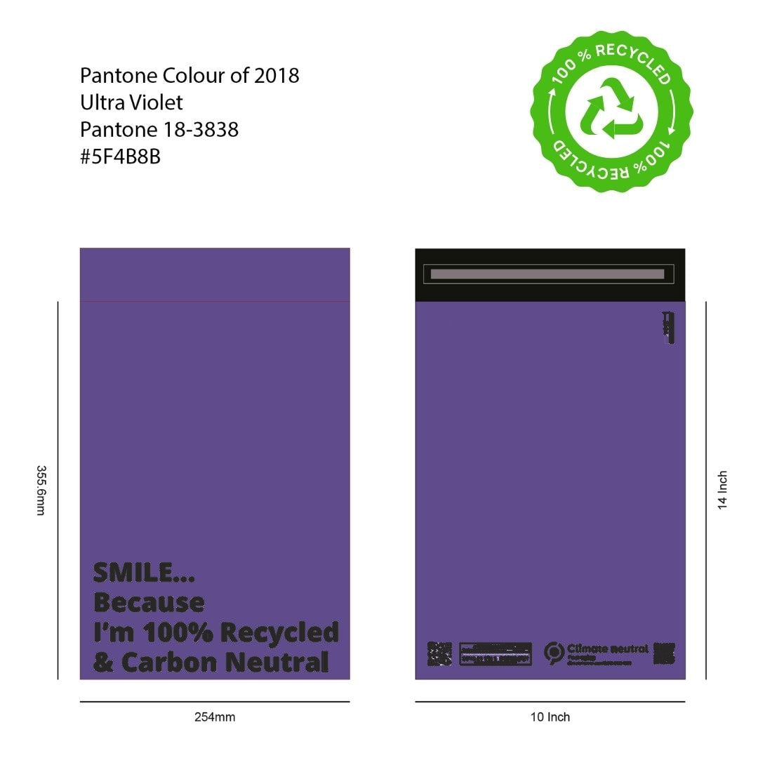 Colour Purple Recycled Mail Bag | Eco Friendly Packaging SR Mailing Ltd