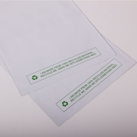 Poštovní Recyklovaná Plastová Obálka S Klopou Bílá  16.5x22.9cm